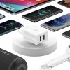 USAMS Ładowarka sieciowa 2xUSB-A + kabel USB-C/USB-A Fast Charging biały/white series HC HCXLTZ03